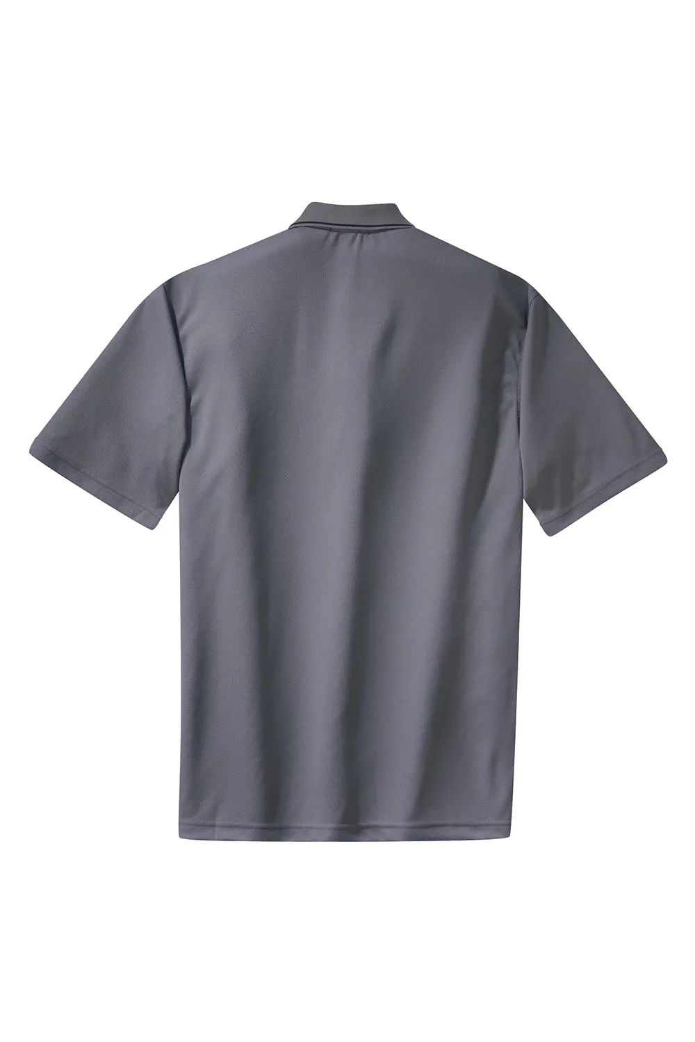 Sport-Tek Mens Dri-Mesh Moisture Wicking Short Sleeve Polo Shirt - Steel Grey/Black Clothing Sport-Tek