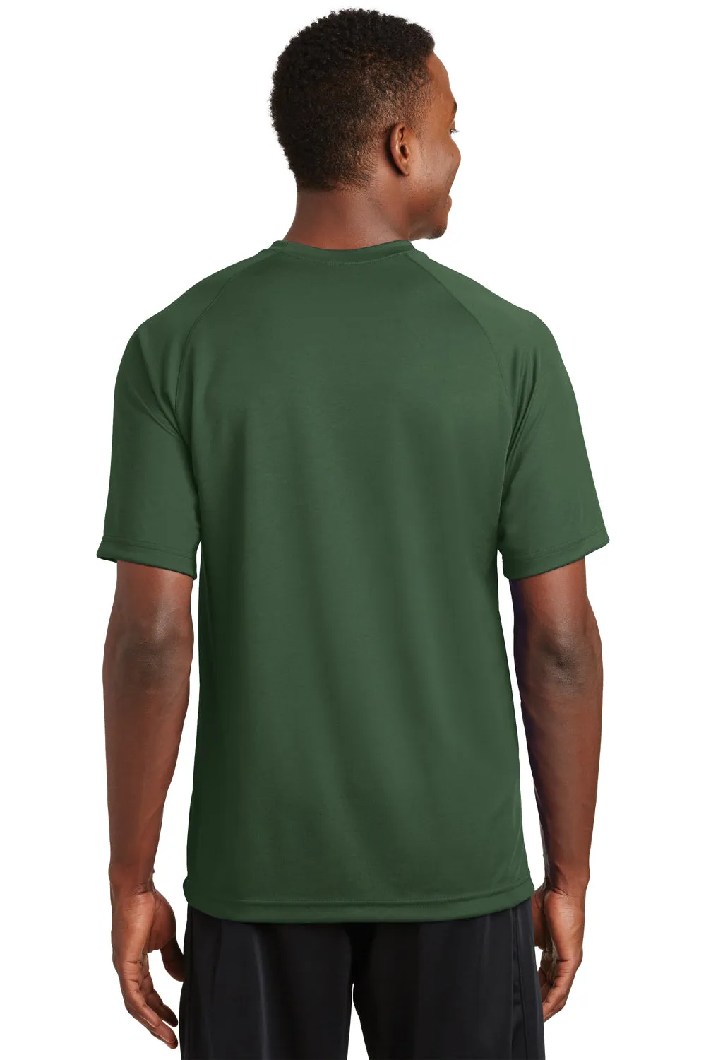 Sport-Tek Mens Dry Zone Moisture Wicking Short Sleeve Crewneck T-Shirt - Forest Green - Closeout Clothing Sport-Tek