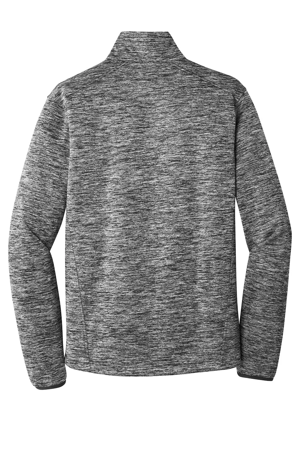 Sport-Tek Mens Electric Heather Water Resistant Full Zip Jacket - Black Electric - Closeout