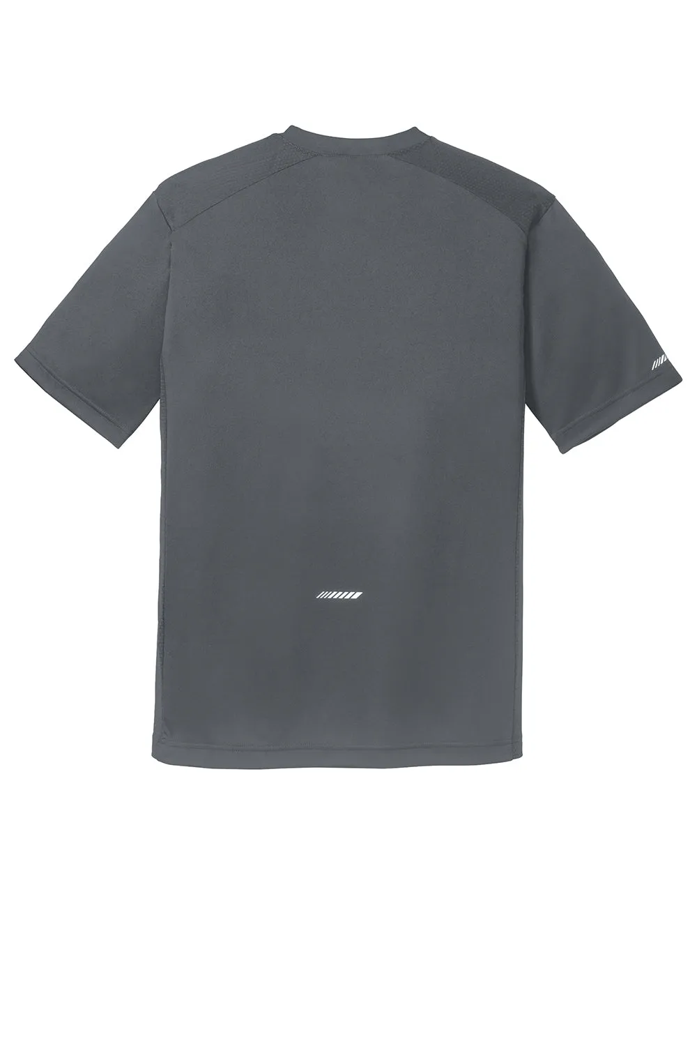 Sport-Tek Mens Elevate Moisture Wicking Short Sleeve Crewneck T-Shirt - Iron Grey Clothing Sport-Tek
