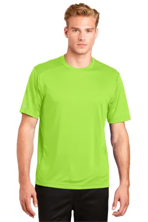 Sport-Tek Mens Elevate Moisture Wicking Short Sleeve Crewneck T-Shirt - Lime Shock Green - Closeout Clothing Sport-Tek