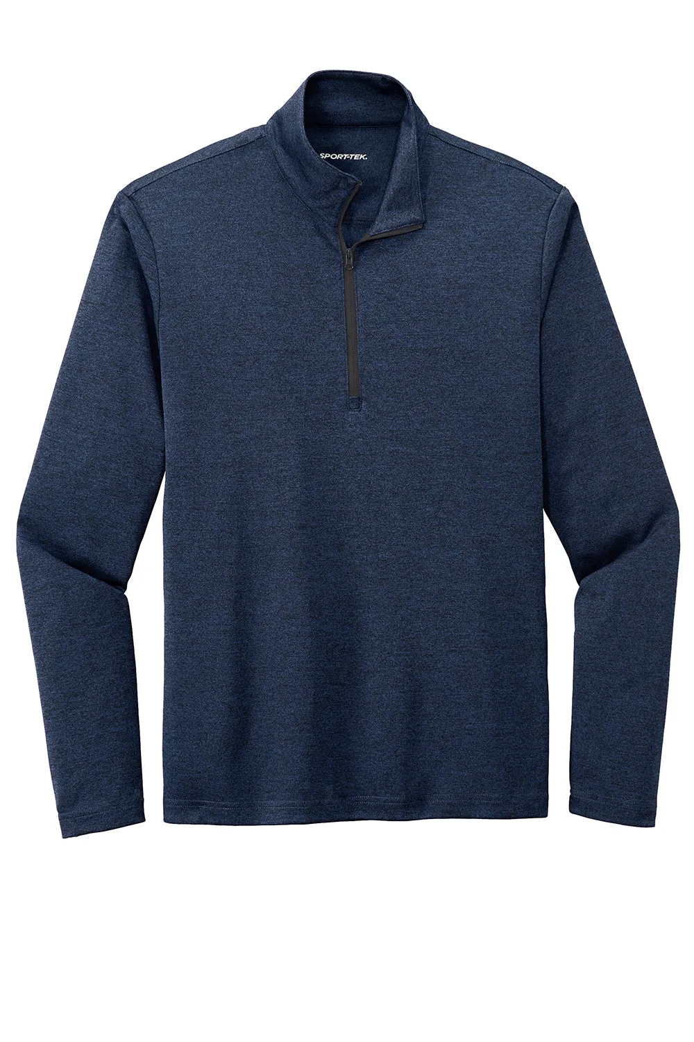 Sport-Tek Mens Endeavor Moisture Wicking 1/4 Zip Sweatshirt - Heather Dark Royal Blue Clothing Sport-Tek