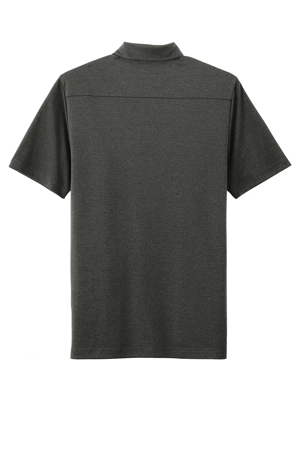 Sport-Tek Mens Endeavor Moisture Wicking Short Sleeve Polo Shirt - Heather Black Clothing Sport-Tek