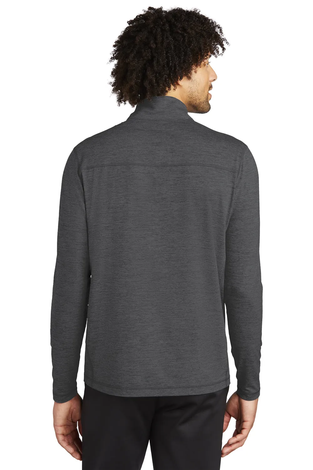 Sport-Tek Mens Exchange 1.5 Long Sleeve 1/4 Zip T-Shirt - Heather Graphite Grey Clothing Sport-Tek