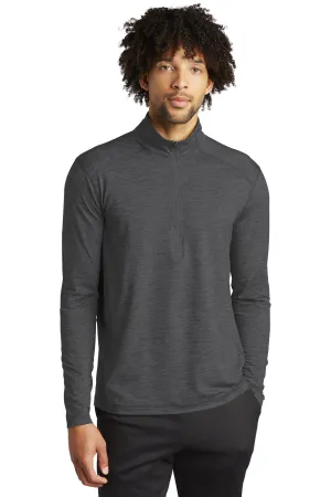 Sport-Tek Mens Exchange 1.5 Long Sleeve 1/4 Zip T-Shirt - Heather Graphite Grey Clothing Sport-Tek