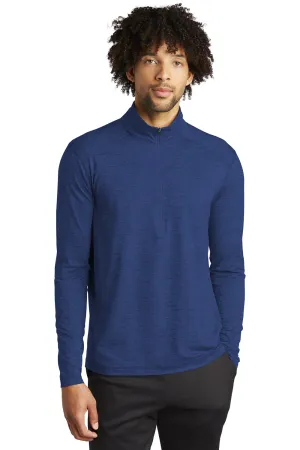 Sport-Tek Mens Exchange 1.5 Long Sleeve 1/4 Zip T-Shirt - Heather True Royal Blue Clothing Sport-Tek