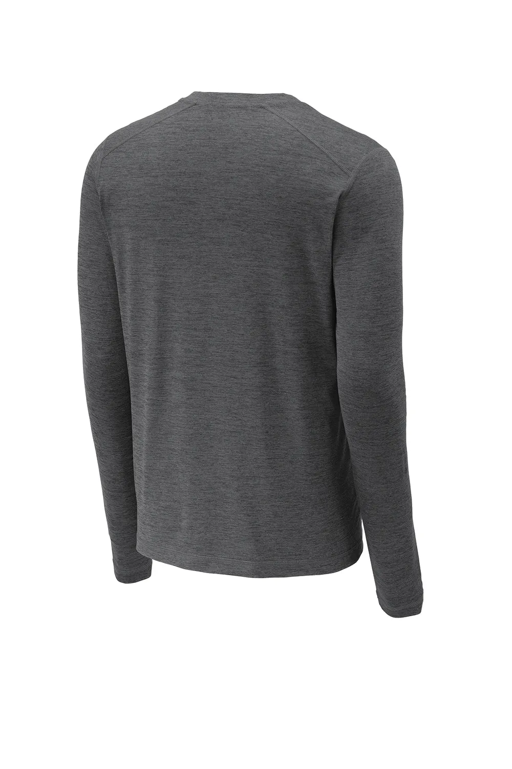 Sport-Tek Mens Exchange 1.5 Long Sleeve Crewneck T-Shirt - Heather Graphite Grey - Closeout Clothing Sport-Tek