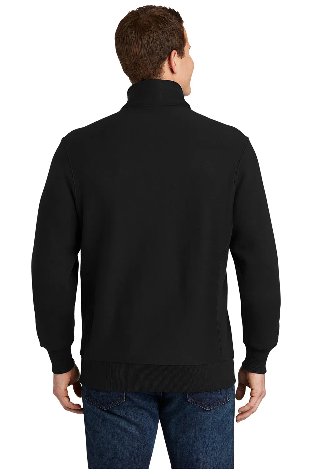 Sport-Tek Mens Fleece 1/4 Zip Sweatshirt - Black Clothing Sport-Tek