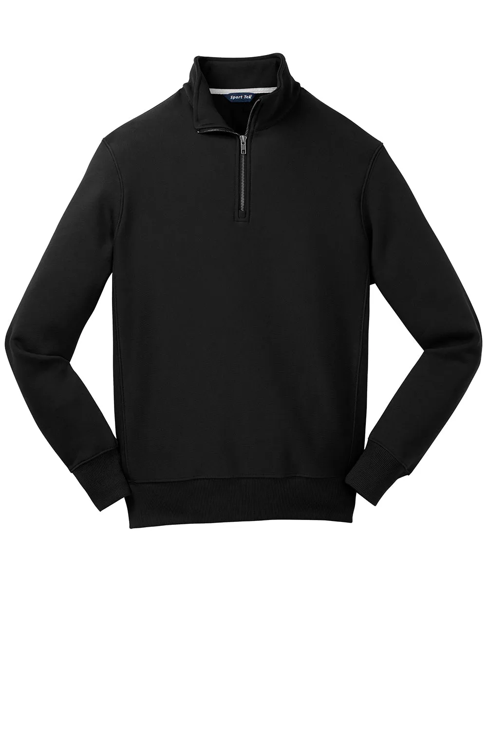 Sport-Tek Mens Fleece 1/4 Zip Sweatshirt - Black Clothing Sport-Tek