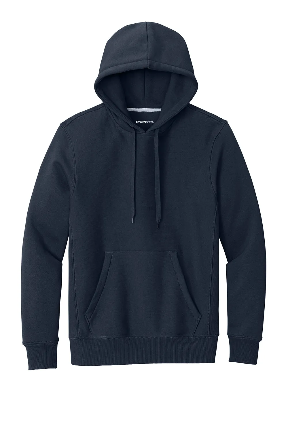 Sport-Tek Mens Fleece Hooded Sweatshirt Hoodie w/ Pouch Pocket - True Navy Blue Clothing Sport-Tek