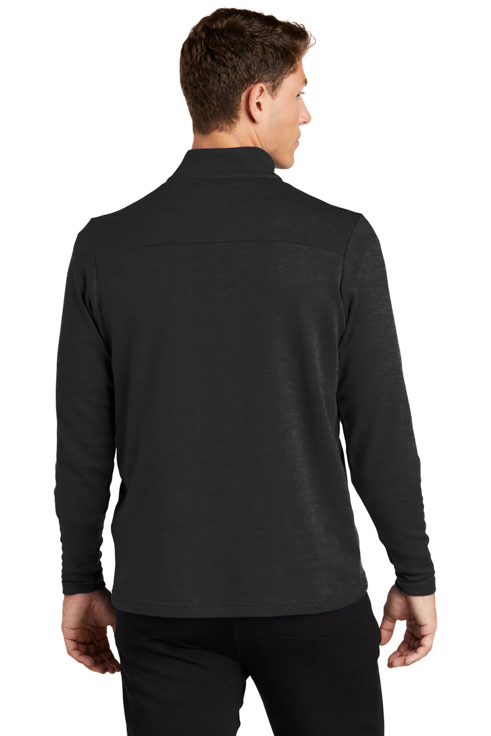 Sport-Tek Mens French Terry 1/4 Zip Sweatshirt - Heather Black Clothing Sport-Tek