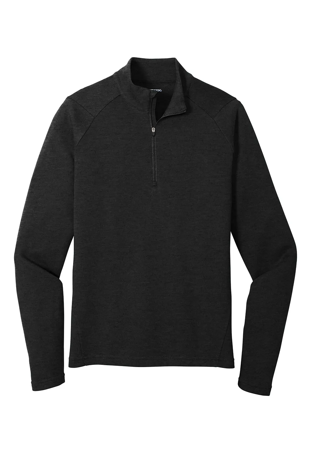 Sport-Tek Mens French Terry 1/4 Zip Sweatshirt - Heather Black Clothing Sport-Tek