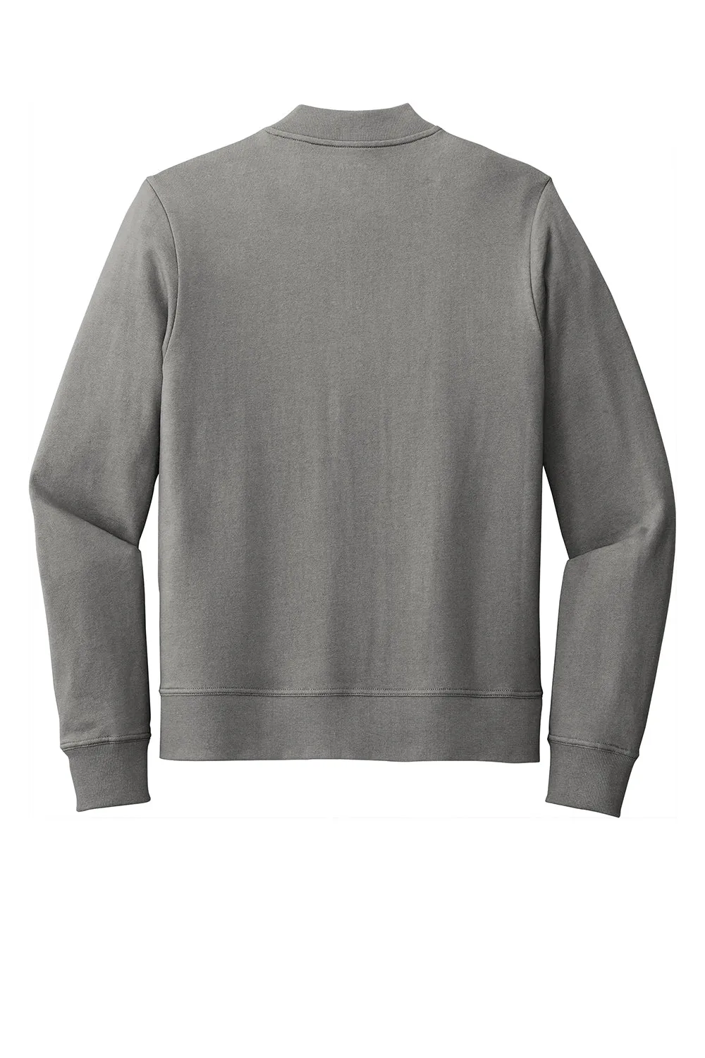 Sport-Tek Mens French Terry Full Zip Bomber Jacket - Concrete Grey