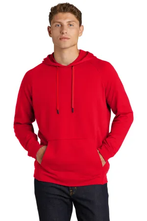 Sport-Tek Mens French Terry Hooded Sweatshirt Hoodie w/ Pouch Pocket - True Red Clothing Sport-Tek