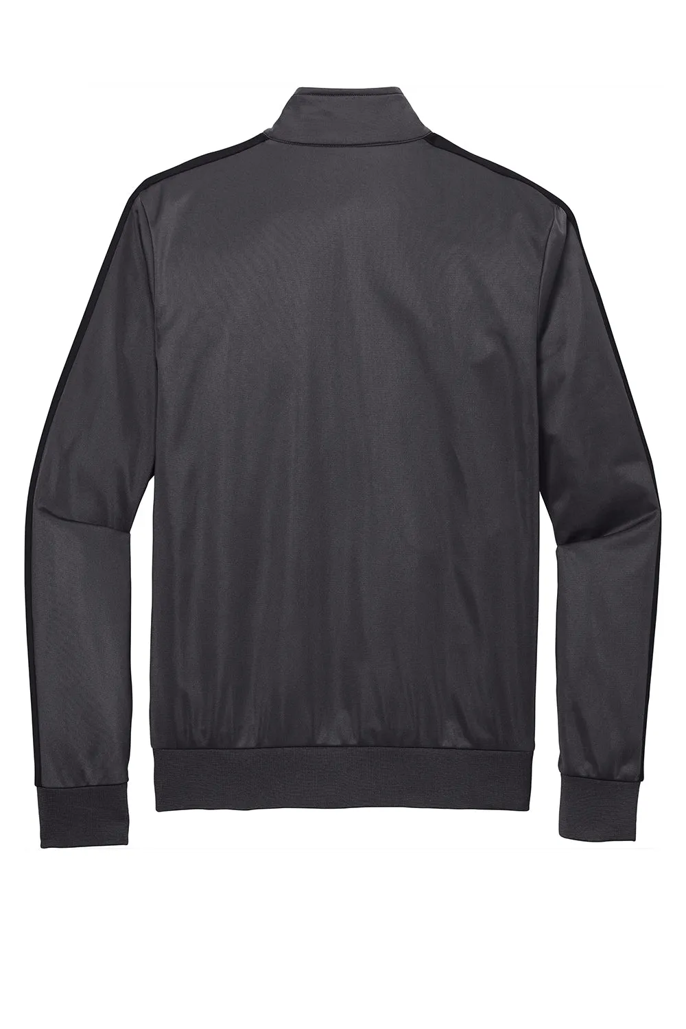 Sport-Tek Mens Full Zip Track Jacket - Graphite Grey/Black