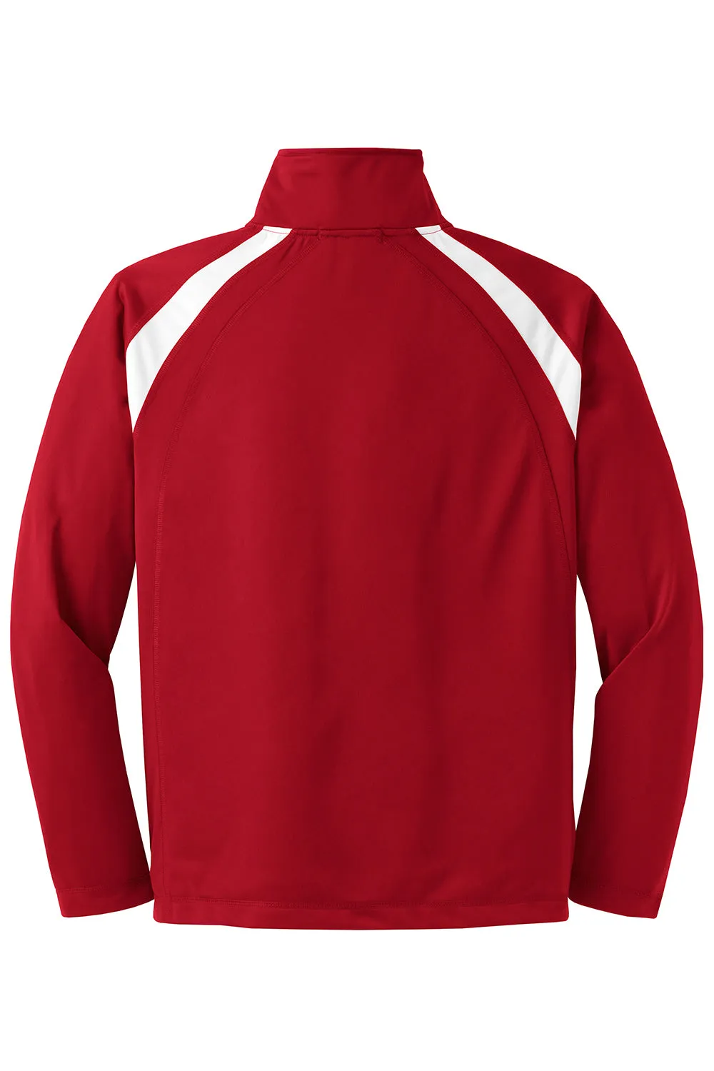 Sport-Tek Mens Full Zip Track Jacket - True Red/White