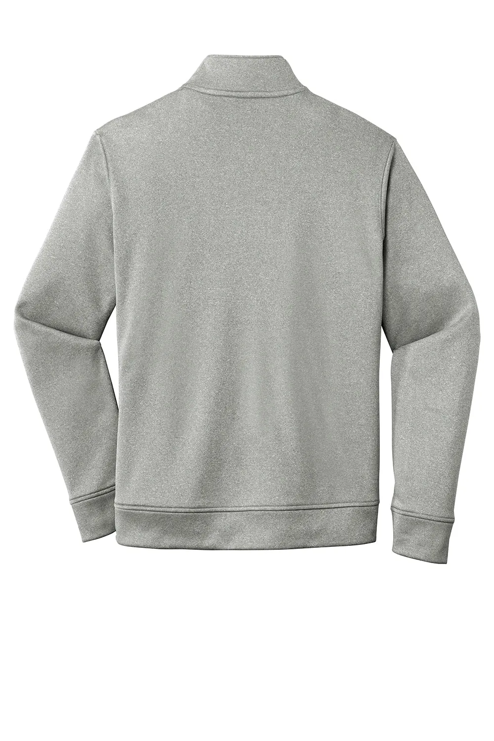 Sport-Tek Mens Heather Sport-Wick Moisture Wicking Fleece 1/4 Zip Sweatshirt - Heather Dark Silver Grey Clothing Sport-Tek