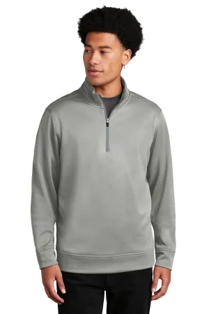 Sport-Tek Mens Heather Sport-Wick Moisture Wicking Fleece 1/4 Zip Sweatshirt - Heather Dark Silver Grey Clothing Sport-Tek