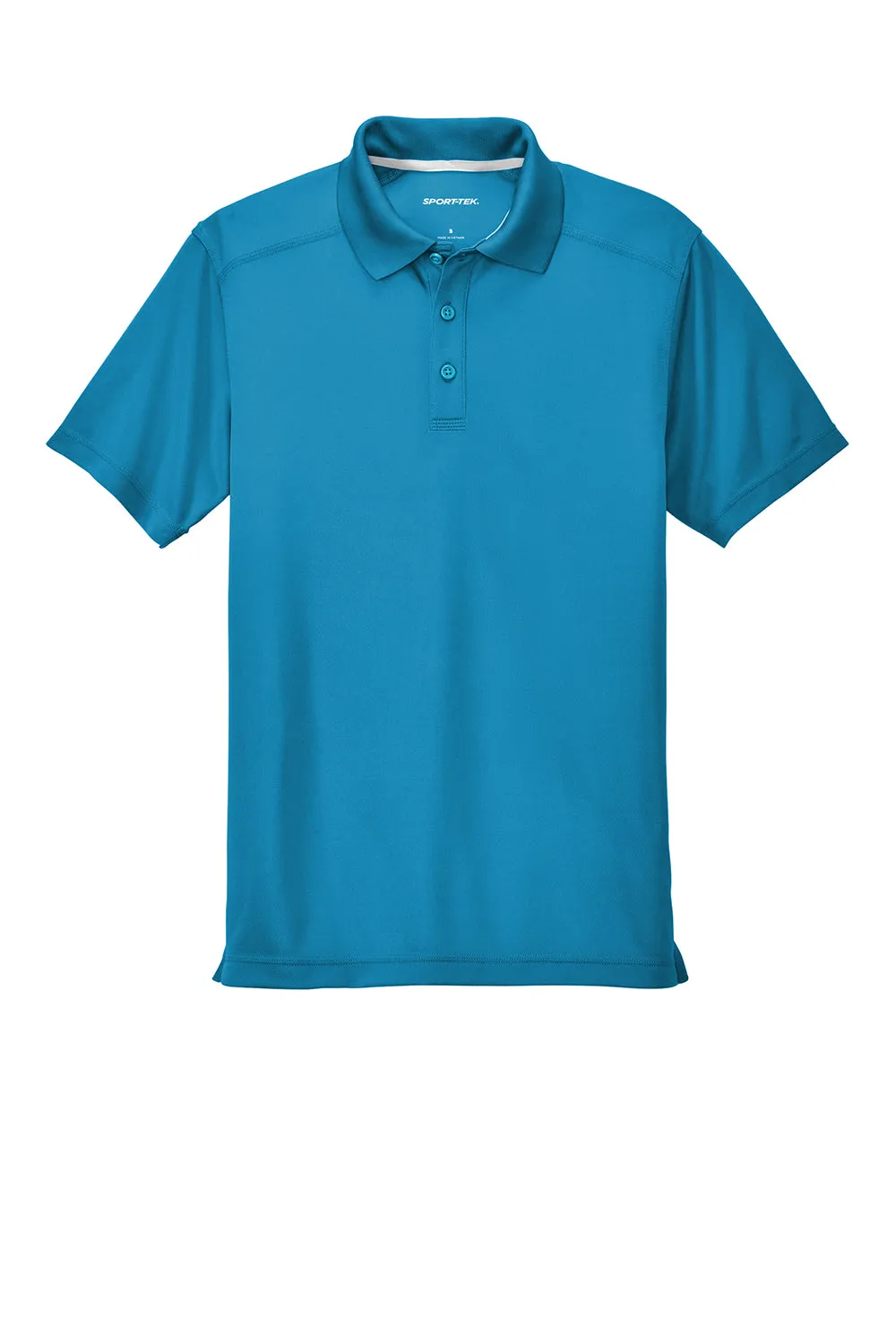 Sport-Tek Mens Micro-Mesh Moisture Wicking Short Sleeve Polo Shirt - Blue Wake Clothing Sport-Tek