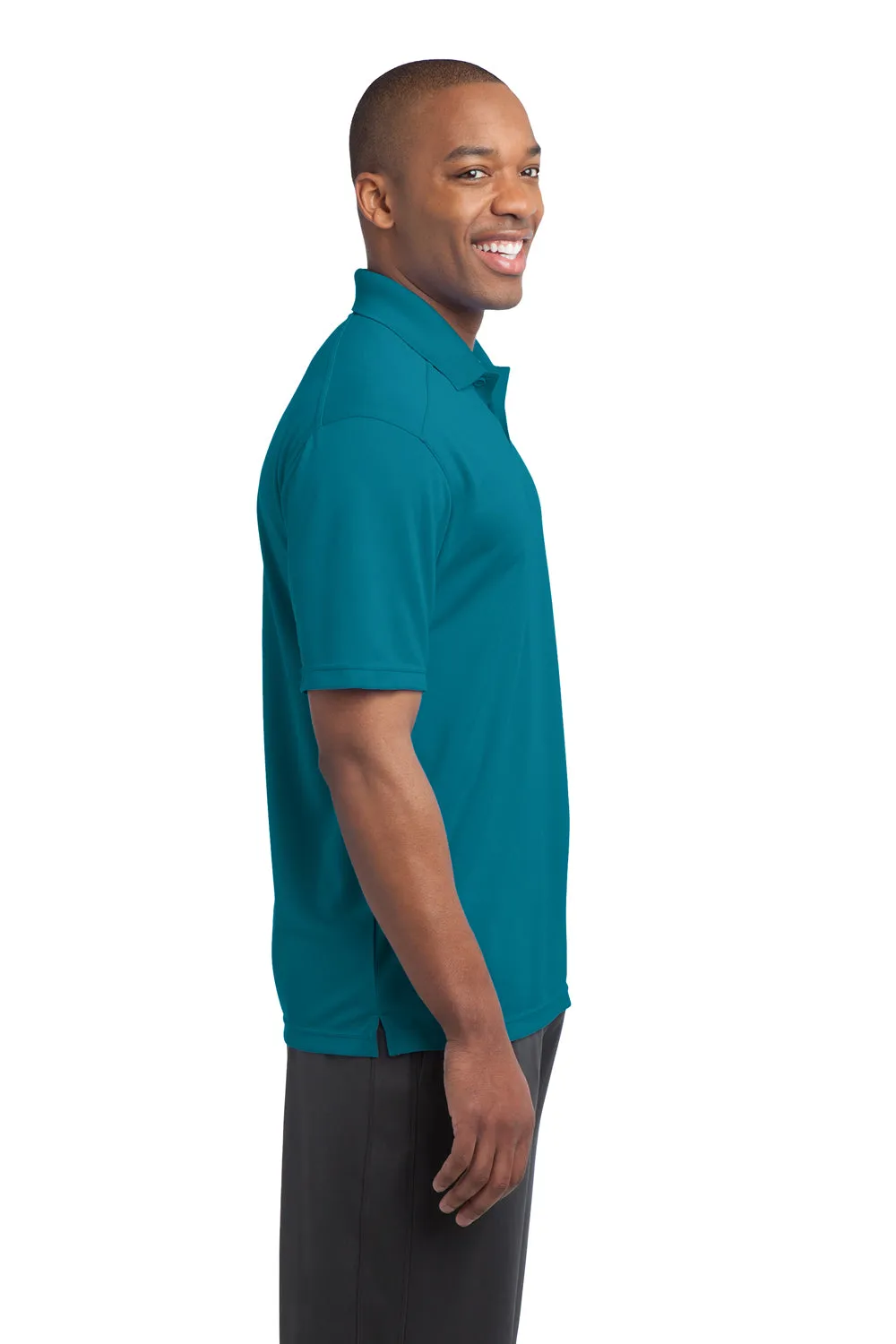 Sport-Tek Mens Micro-Mesh Moisture Wicking Short Sleeve Polo Shirt - Blue Wake Clothing Sport-Tek