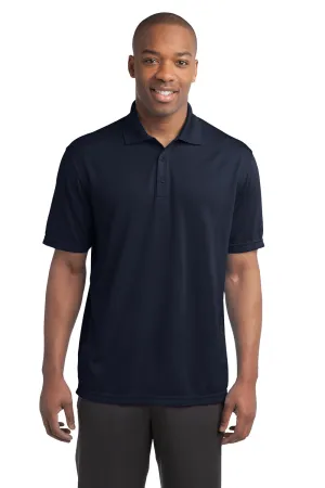 Sport-Tek Mens Micro-Mesh Moisture Wicking Short Sleeve Polo Shirt - True Navy Blue Clothing Sport-Tek