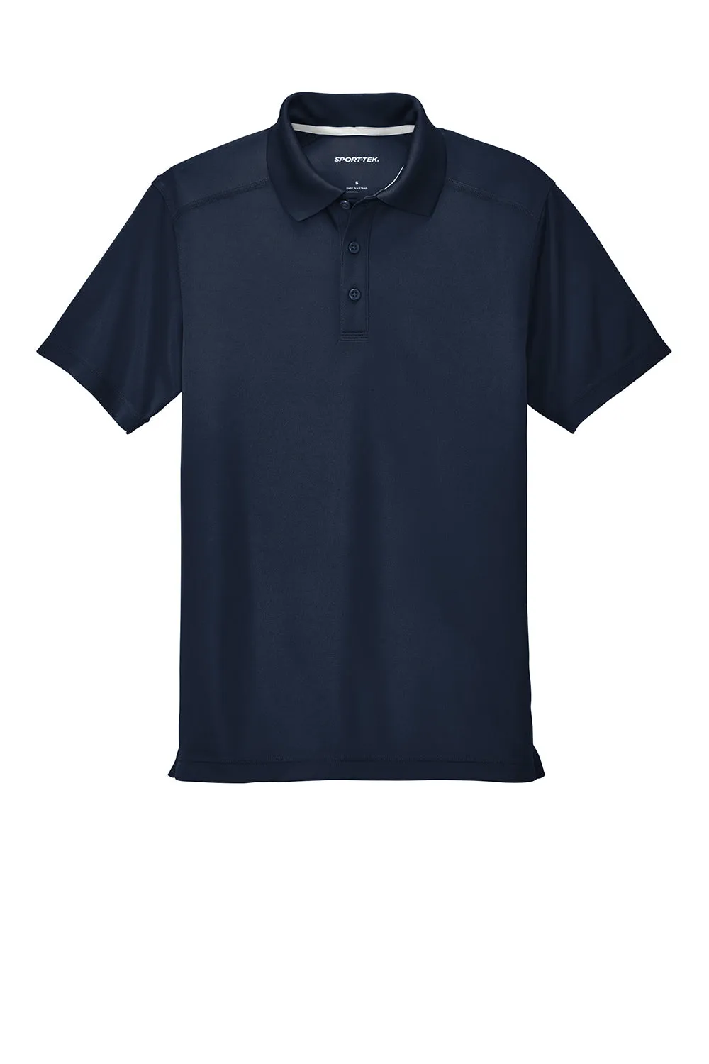 Sport-Tek Mens Micro-Mesh Moisture Wicking Short Sleeve Polo Shirt - True Navy Blue Clothing Sport-Tek