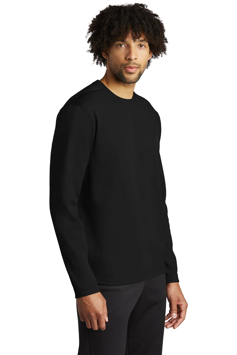 Sport-Tek Mens Moisture Wicking Fleece Crewneck Sweatshirt - Black - Closeout Clothing Sport-Tek