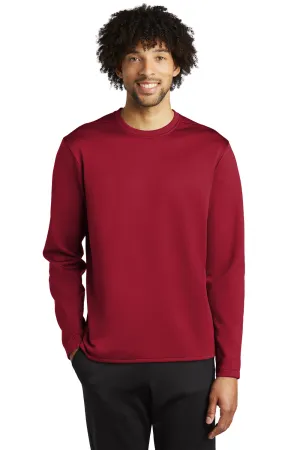 Sport-Tek Mens Moisture Wicking Fleece Crewneck Sweatshirt - Deep Red - Closeout Clothing Sport-Tek