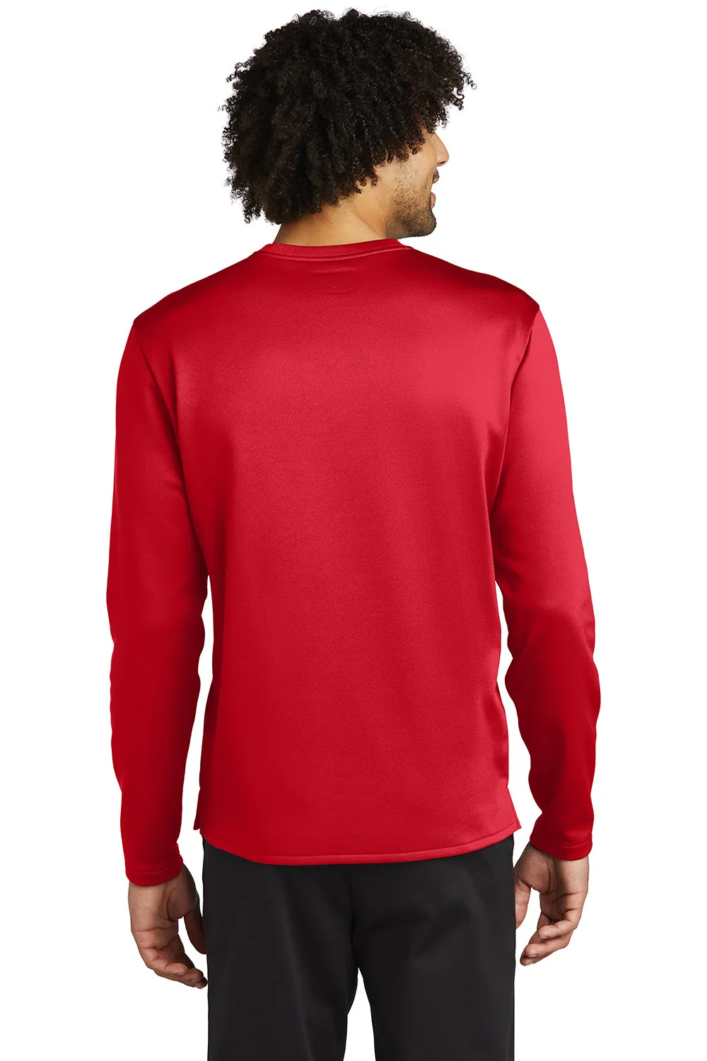 Sport-Tek Mens Moisture Wicking Fleece Crewneck Sweatshirt - Deep Red - Closeout Clothing Sport-Tek