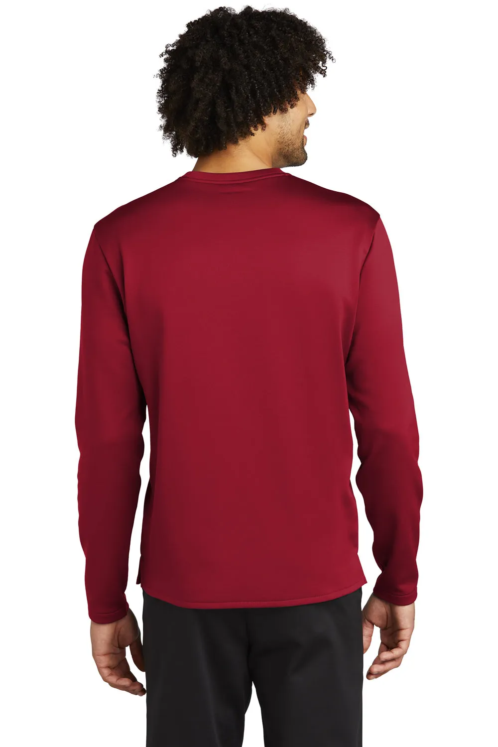 Sport-Tek Mens Moisture Wicking Fleece Crewneck Sweatshirt - Deep Red - Closeout Clothing Sport-Tek