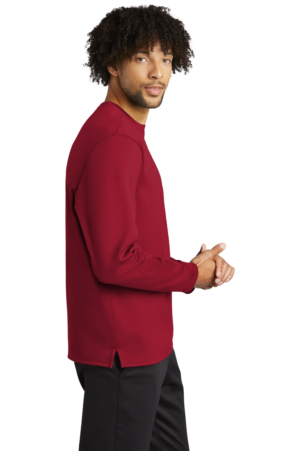 Sport-Tek Mens Moisture Wicking Fleece Crewneck Sweatshirt - Deep Red - Closeout Clothing Sport-Tek