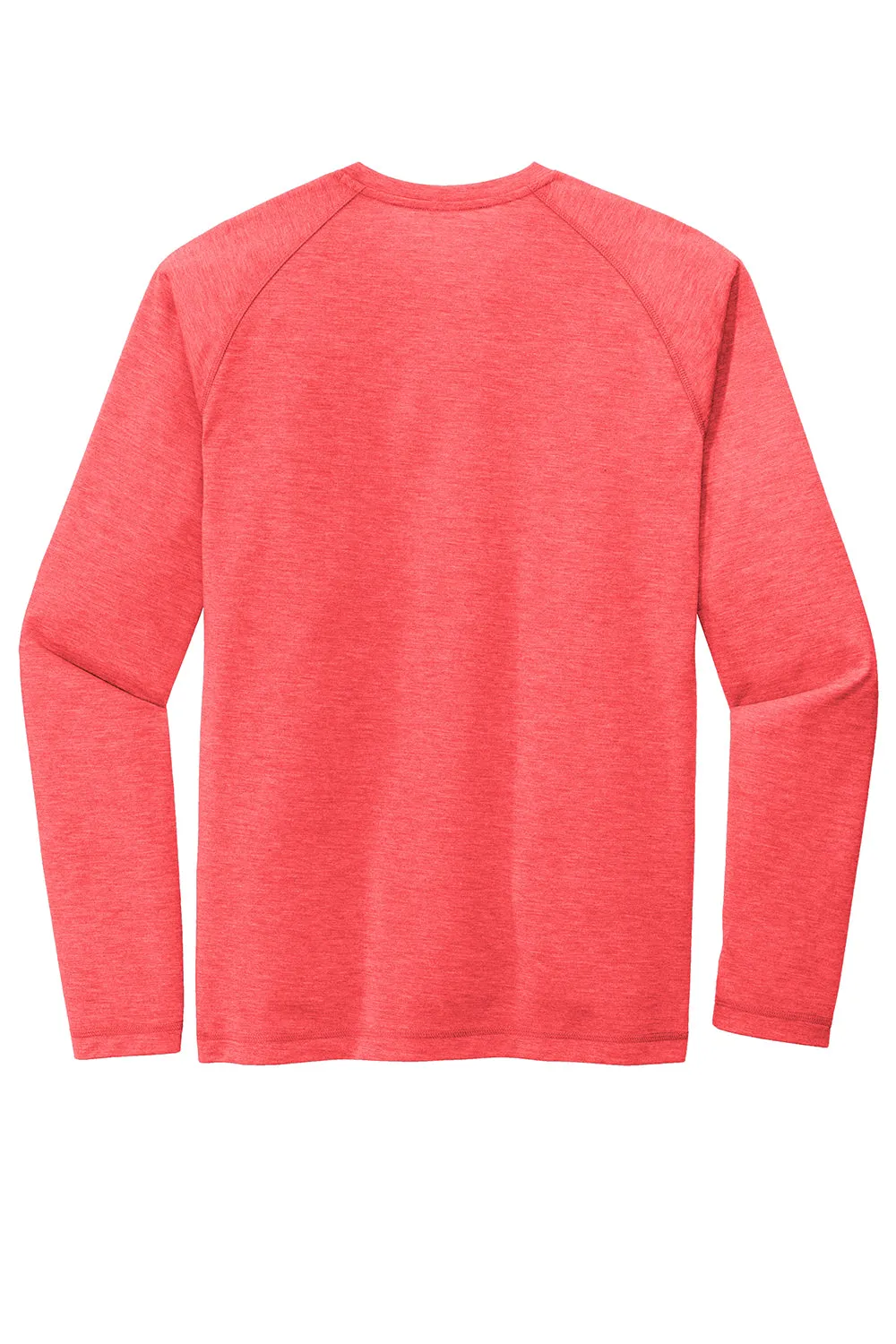 Sport-Tek Mens Moisture Wicking Long Sleeve Crewneck T-Shirt - Heather True Red Clothing Sport-Tek