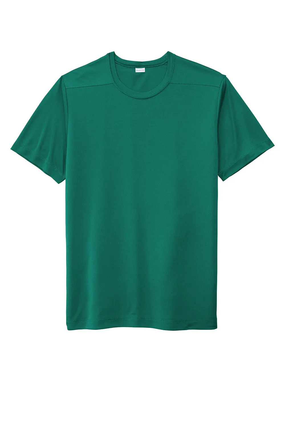 Sport-Tek Mens Moisture Wicking Short Sleeve Crewneck T-Shirt - Marine Green - Closeout Clothing Sport-Tek