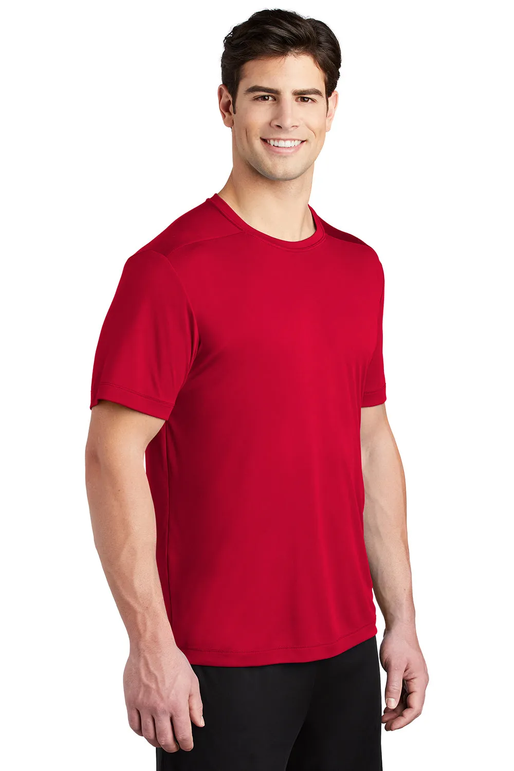 Sport-Tek Mens Moisture Wicking Short Sleeve Crewneck T-Shirt - True Red Clothing Sport-Tek