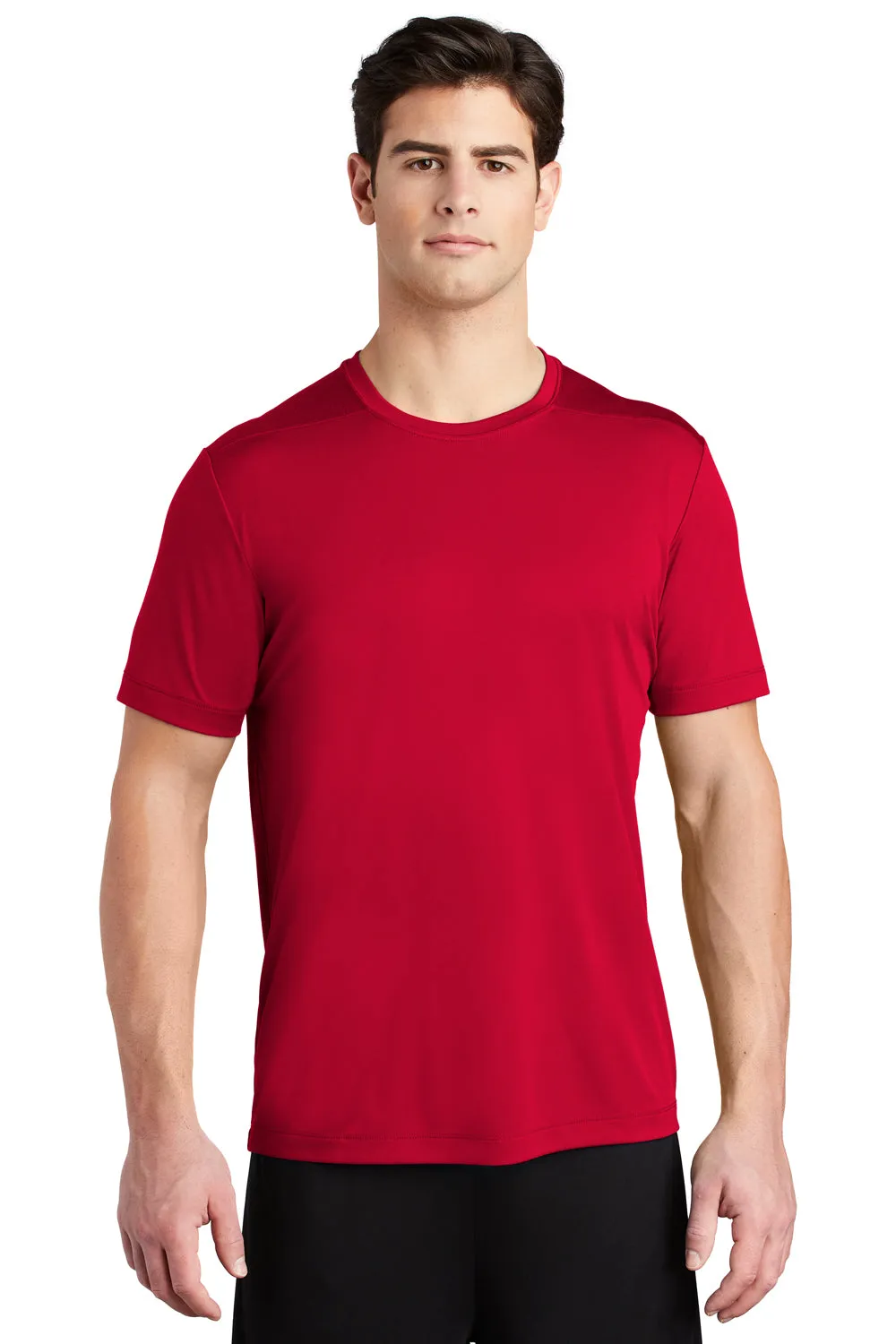 Sport-Tek Mens Moisture Wicking Short Sleeve Crewneck T-Shirt - True Red Clothing Sport-Tek