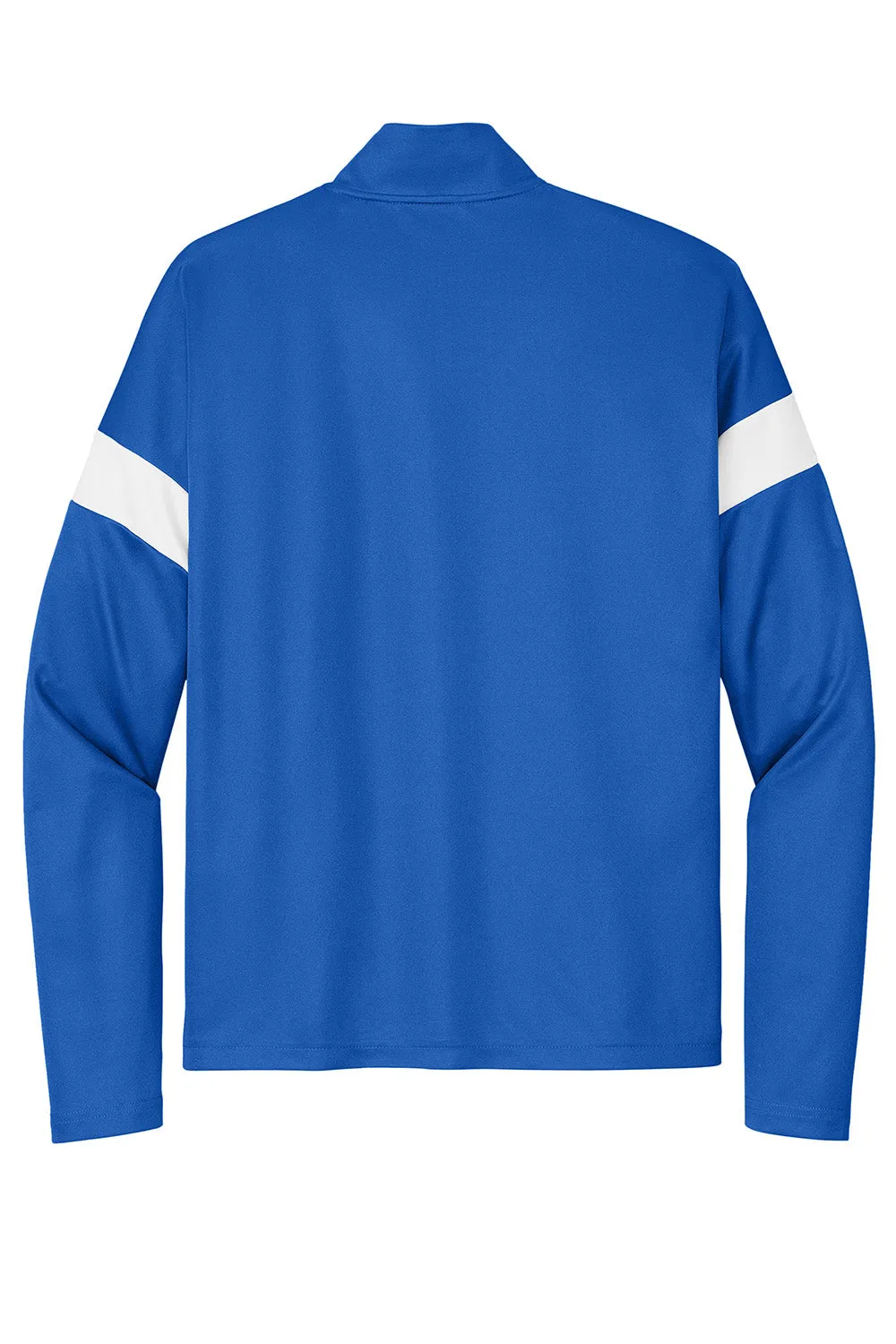 Sport-Tek Mens Moisture Wicking Travel Full Zip Jacket - True Royal Blue/White