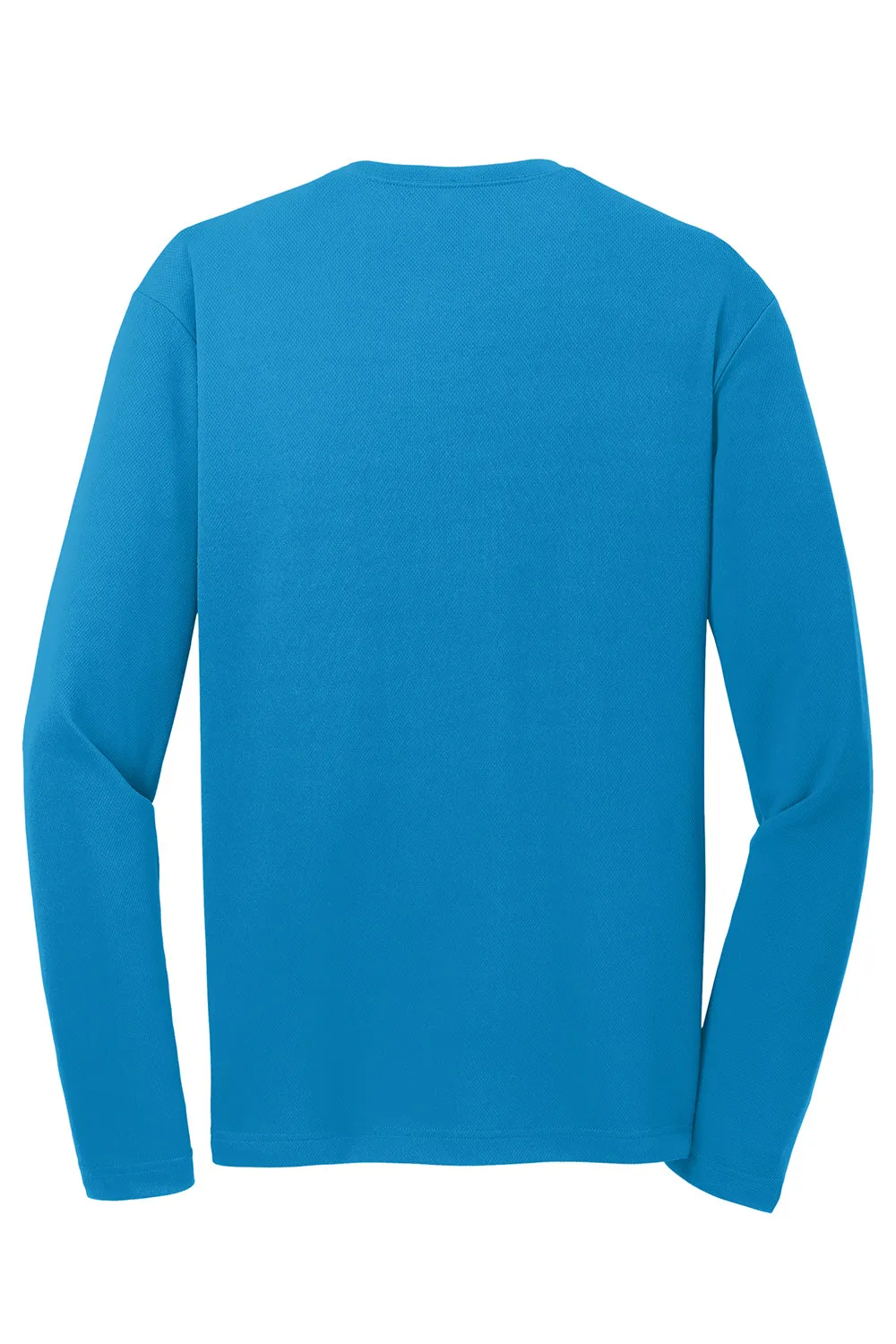 Sport-Tek Mens RacerMesh Moisture Wicking Long Sleeve Crewneck T-Shirt - Pond Blue Clothing Sport-Tek