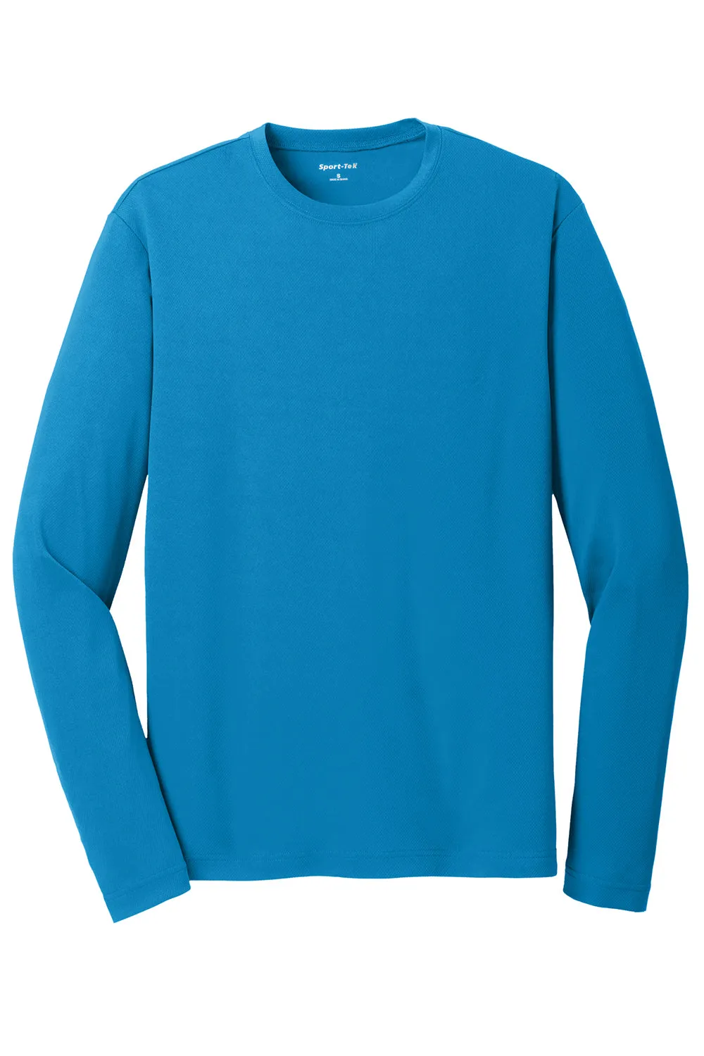 Sport-Tek Mens RacerMesh Moisture Wicking Long Sleeve Crewneck T-Shirt - Pond Blue Clothing Sport-Tek