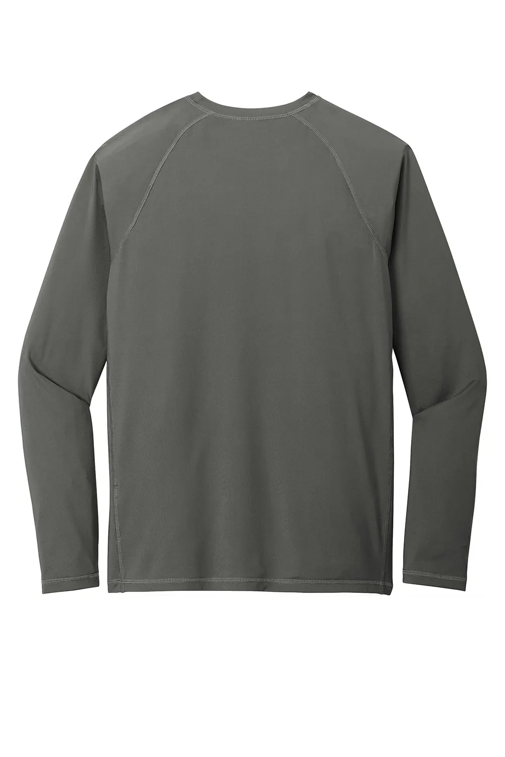 Sport-Tek Mens Rashguard Moisture Wicking Long Sleeve Crewneck T-Shirt - Dark Smoke Grey Clothing Sport-Tek