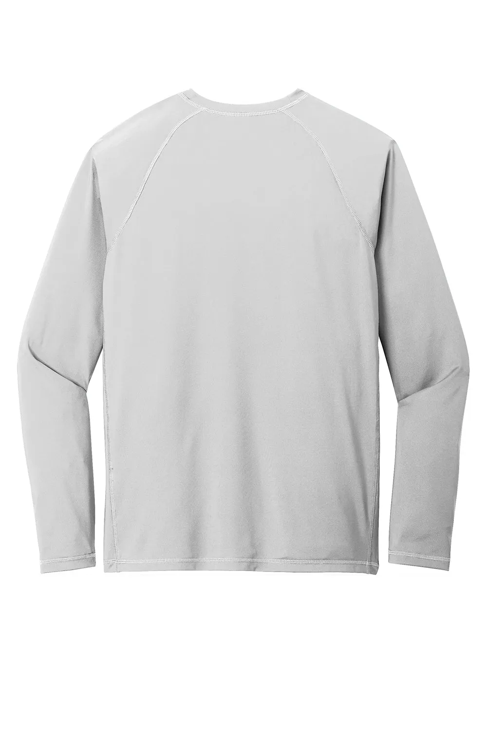 Sport-Tek Mens Rashguard Moisture Wicking Long Sleeve Crewneck T-Shirt - White Clothing Sport-Tek