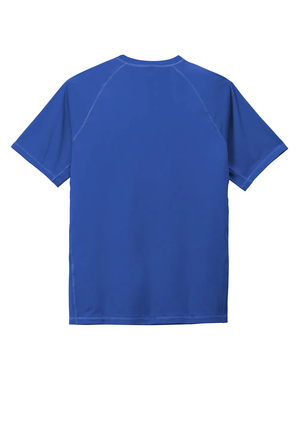 Sport-Tek Mens Rashguard Moisture Wicking Short Sleeve Crewneck T-Shirt - True Royal Blue Clothing Sport-Tek