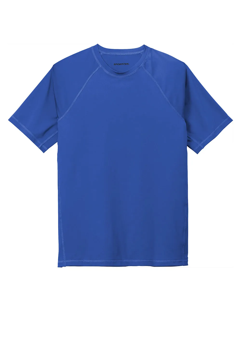 Sport-Tek Mens Rashguard Moisture Wicking Short Sleeve Crewneck T-Shirt - True Royal Blue Clothing Sport-Tek