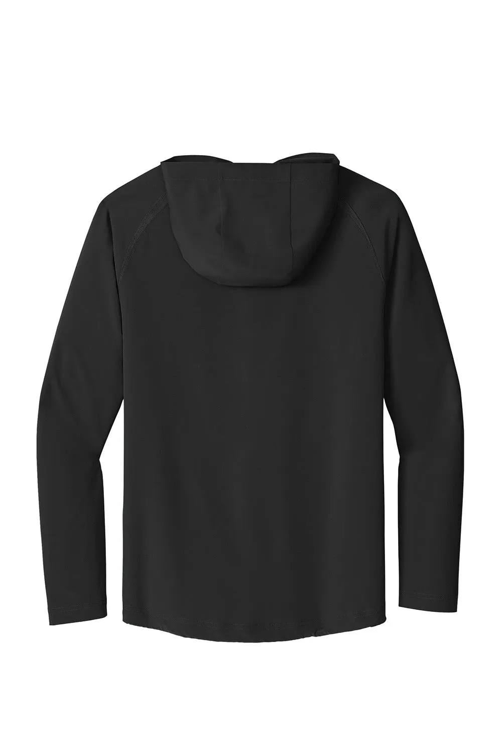 Sport-Tek Mens Repeat Moisture Wicking 1/4 Zip Hooded Jacket - Black