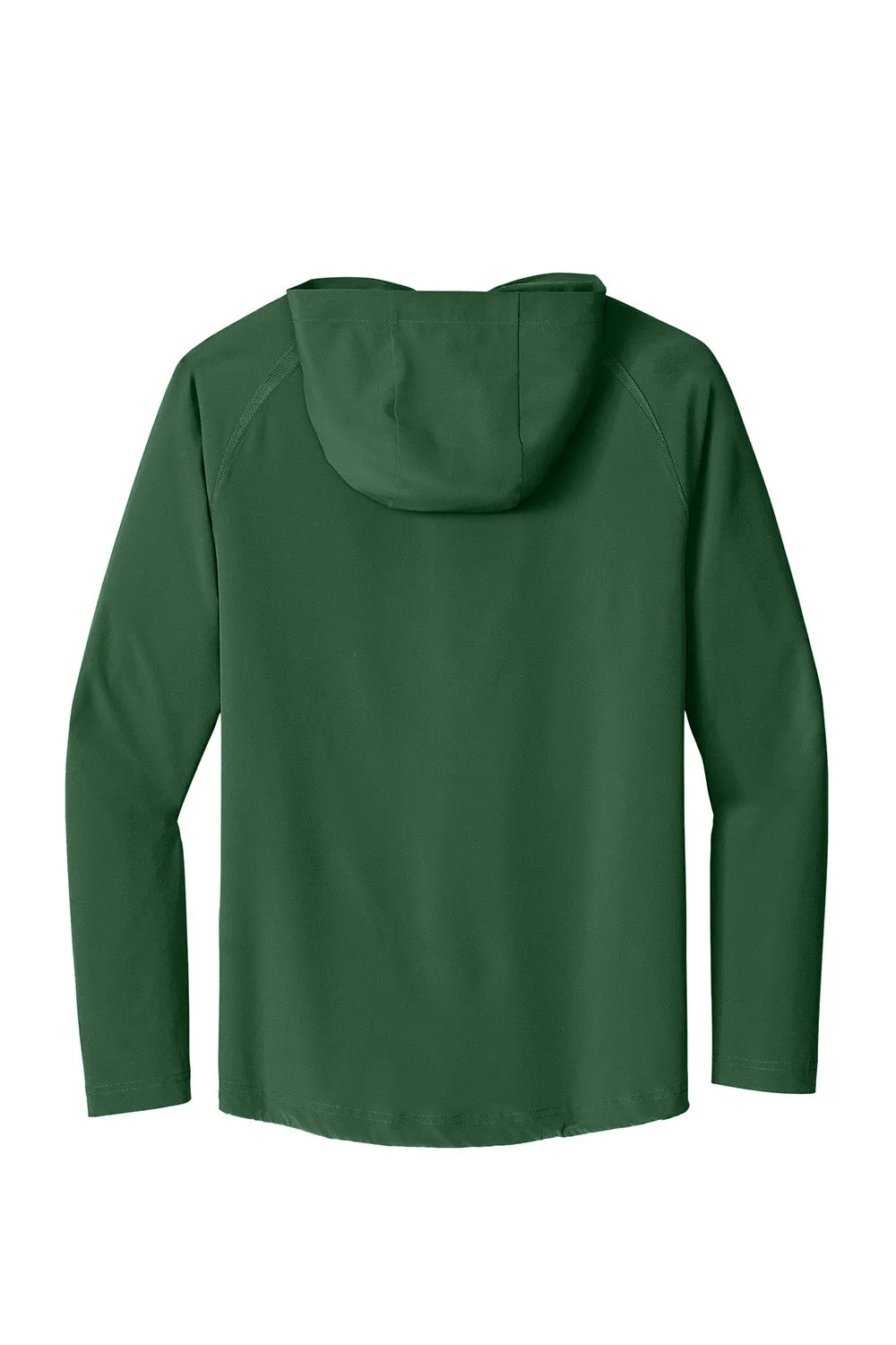 Sport-Tek Mens Repeat Moisture Wicking 1/4 Zip Hooded Jacket - Forest Green