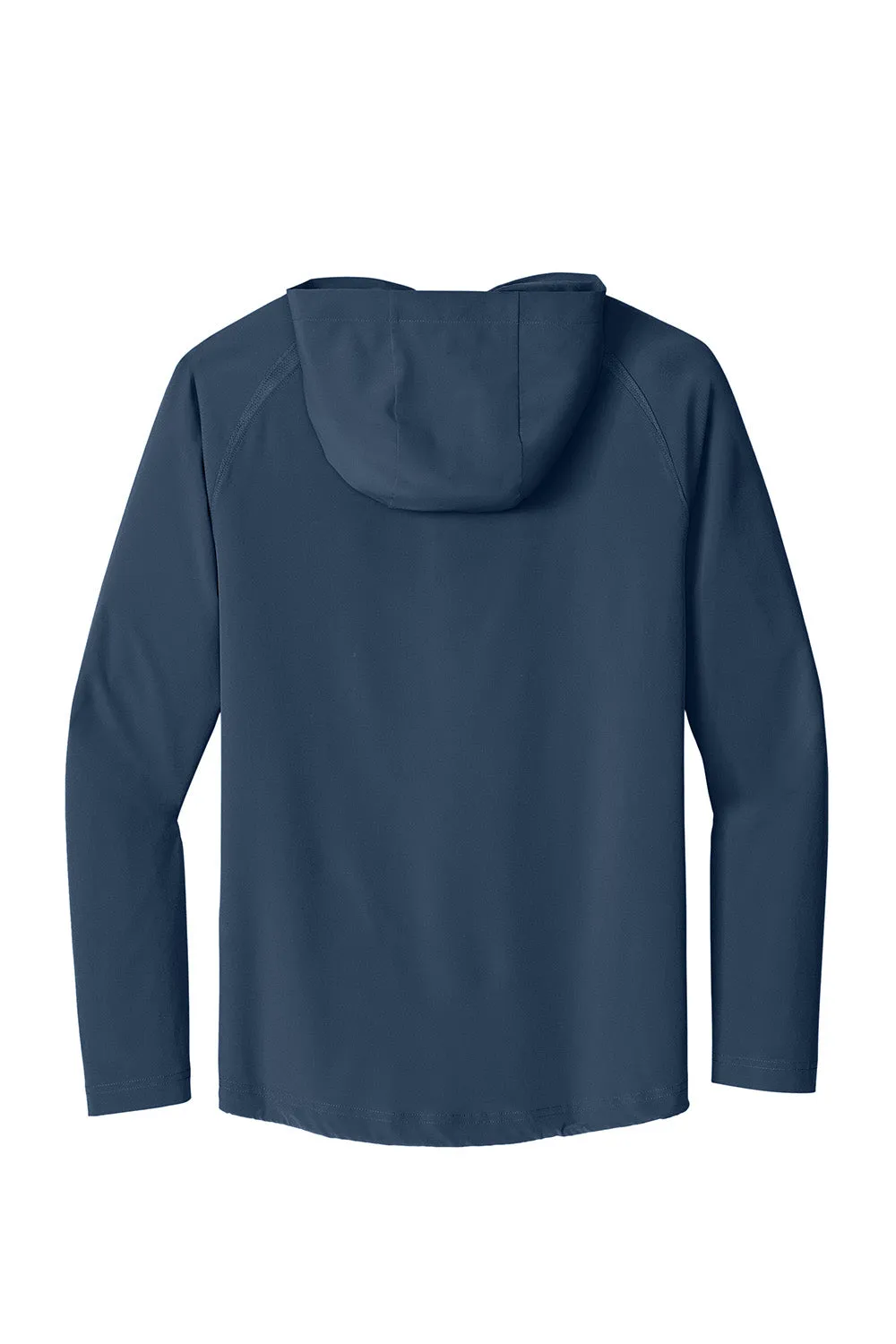 Sport-Tek Mens Repeat Moisture Wicking 1/4 Zip Hooded Jacket - True Navy Blue