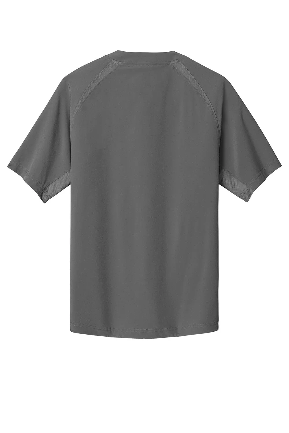 Sport-Tek Mens Repeat Moisture Wicking 1/4 Zip Short Sleeve Jacket - Iron Grey