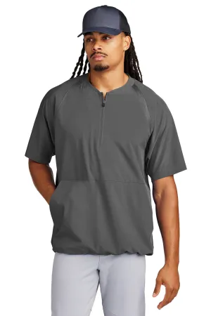 Sport-Tek Mens Repeat Moisture Wicking 1/4 Zip Short Sleeve Jacket - Iron Grey