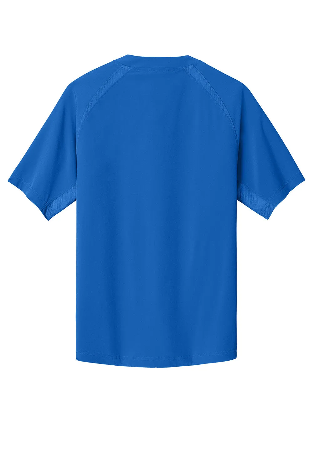 Sport-Tek Mens Repeat Moisture Wicking 1/4 Zip Short Sleeve Jacket - True Royal Blue