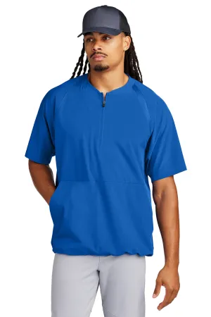 Sport-Tek Mens Repeat Moisture Wicking 1/4 Zip Short Sleeve Jacket - True Royal Blue