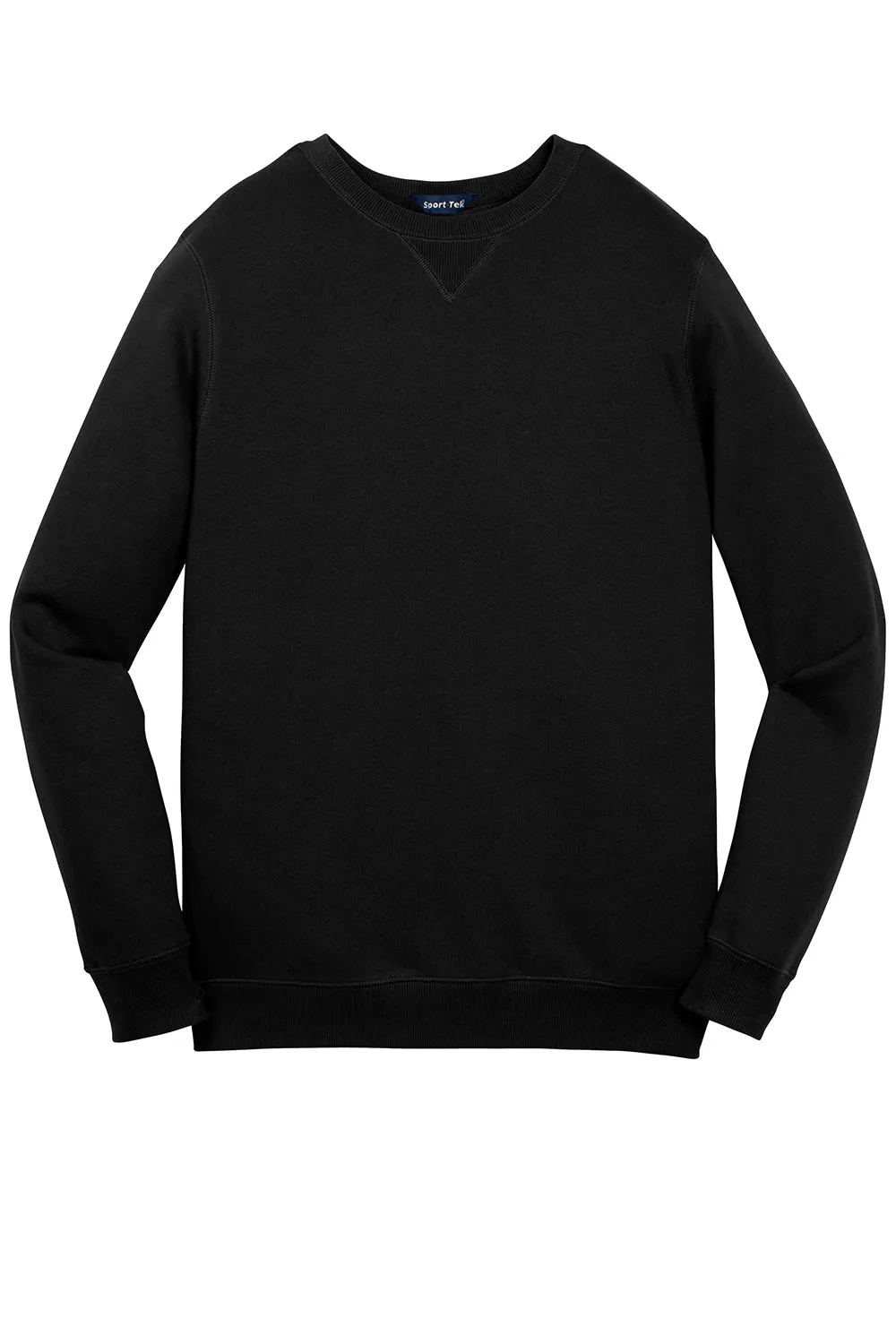 Sport-Tek Mens Shrink Resistant Fleece Crewneck Sweatshirt - Black Clothing Sport-Tek